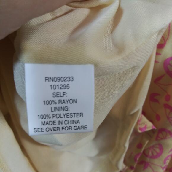 LA Hearts Pacsun Yellow Lemon & Cherry Summer Mini Dress Size L - Picture 8 of 8